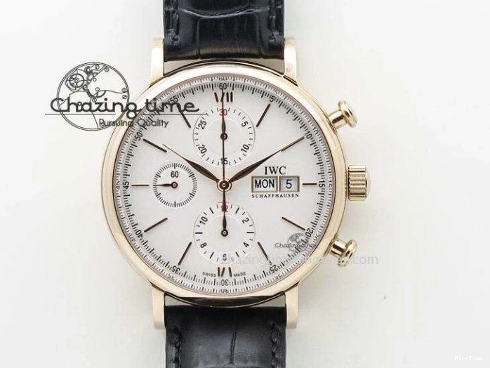 MIROTIME 0414 Pilot Chrono IW388003 Real Ceramic V6F Best Edition Green Markers On Black Nylon Strap A Effortless 7283